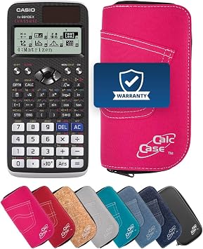 Casio FX 991DE X School Calculator with CalcCase Protective Case Scientific Calculator - Ideal for School Study & Examination - Basic Set (Pink)