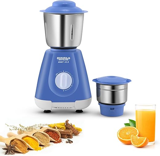 Bajaj Rex 500W Mixer Grinder with Nutri-Pro Feature, 3 Jars, White