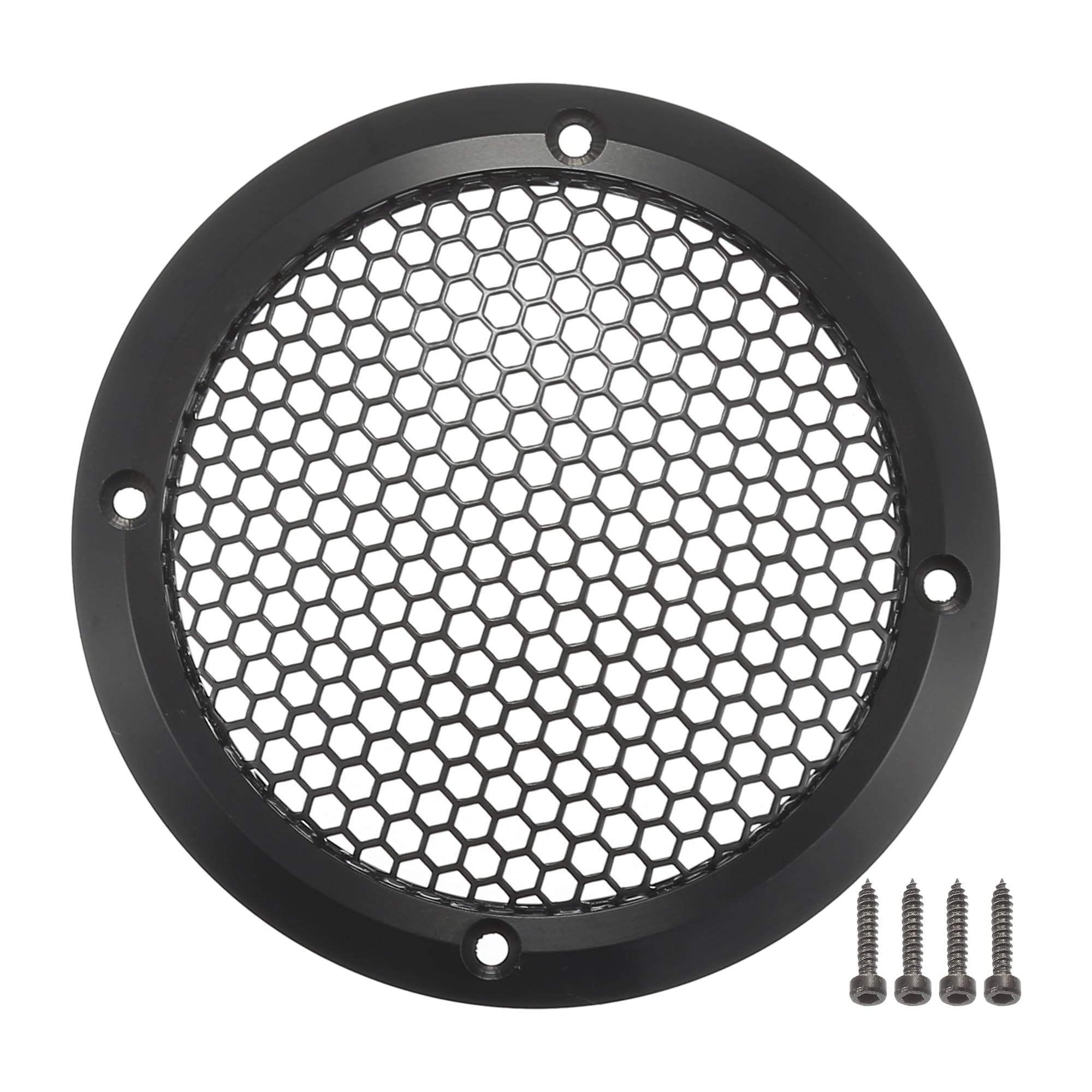 2 Griglie Protezione Altoparlanti In Rete Metallica 16,5 Cm – Coperchi Per Casse Audio Fai Da Te Auto – Nero