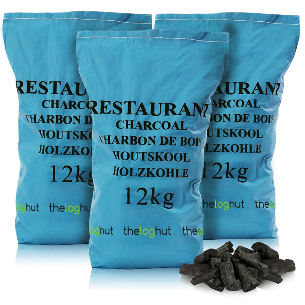 The Chemical Hut 36KG of Premium Grade Large Lumpwood Restaurant Cooking Charcoal (210L)