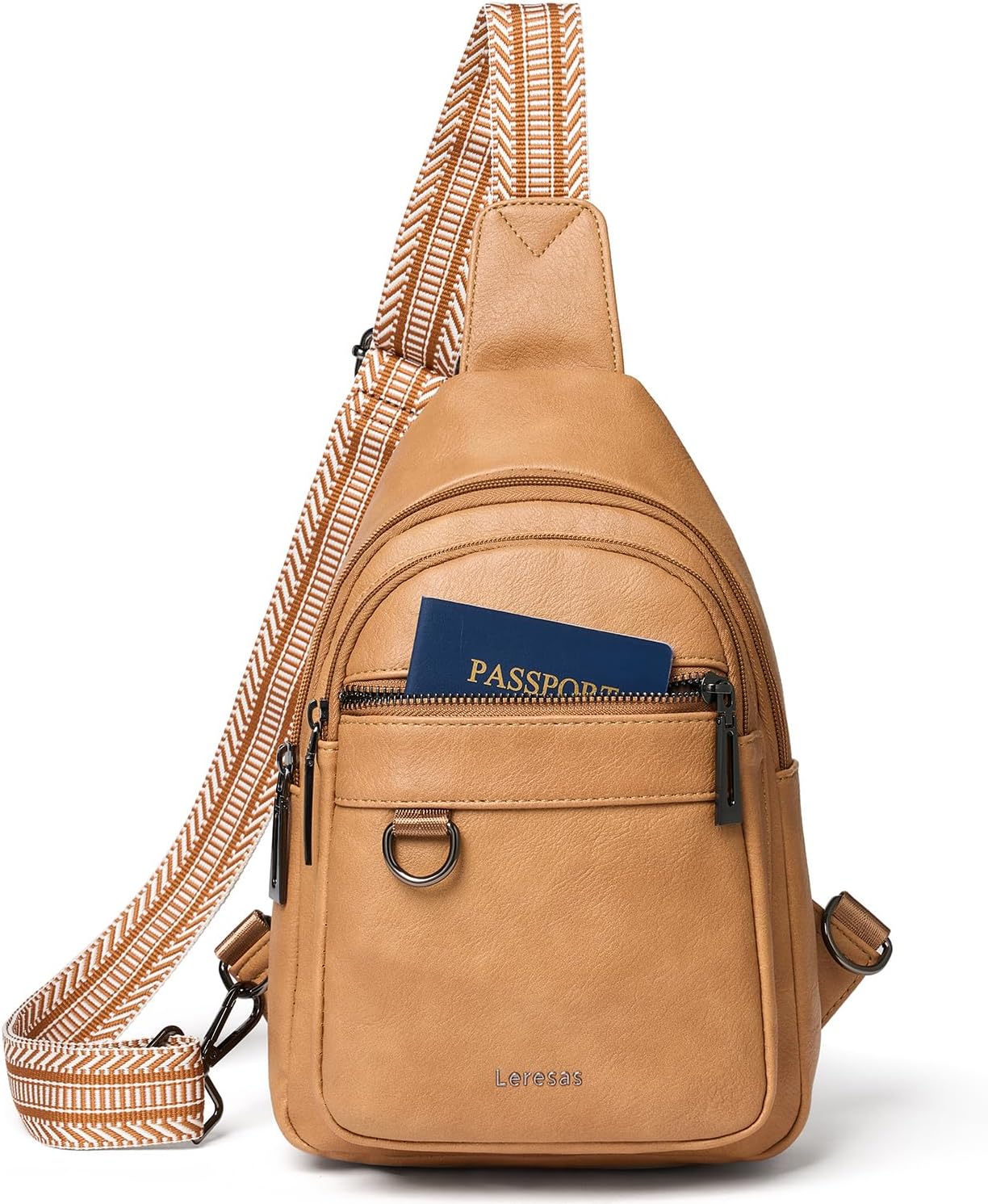 7L Sling Bag for Women Men Vegan Leather Crossbody Bags Fanny Pack Purse Backpack Over Shoulder Bag Travel Anti Theft