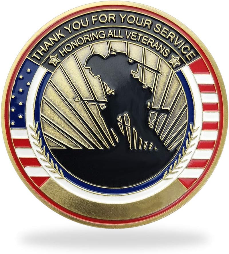BHealthLife US Military Veteran Challenge Coin Creed Retirement Souvenir Coin Gifts