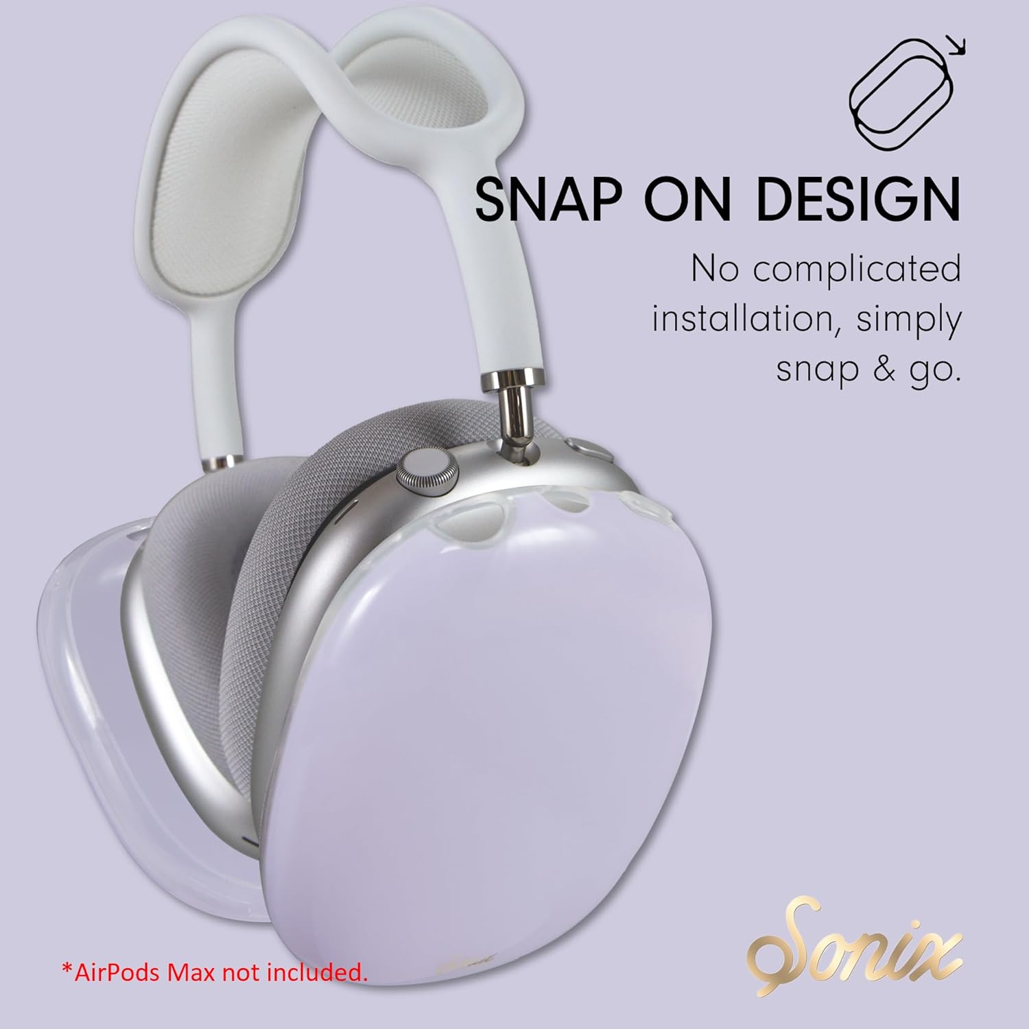 Sonix Protective Case Cover for AirPods Max Headphones | Jelly Series | Jelly Lavender - Image 4
