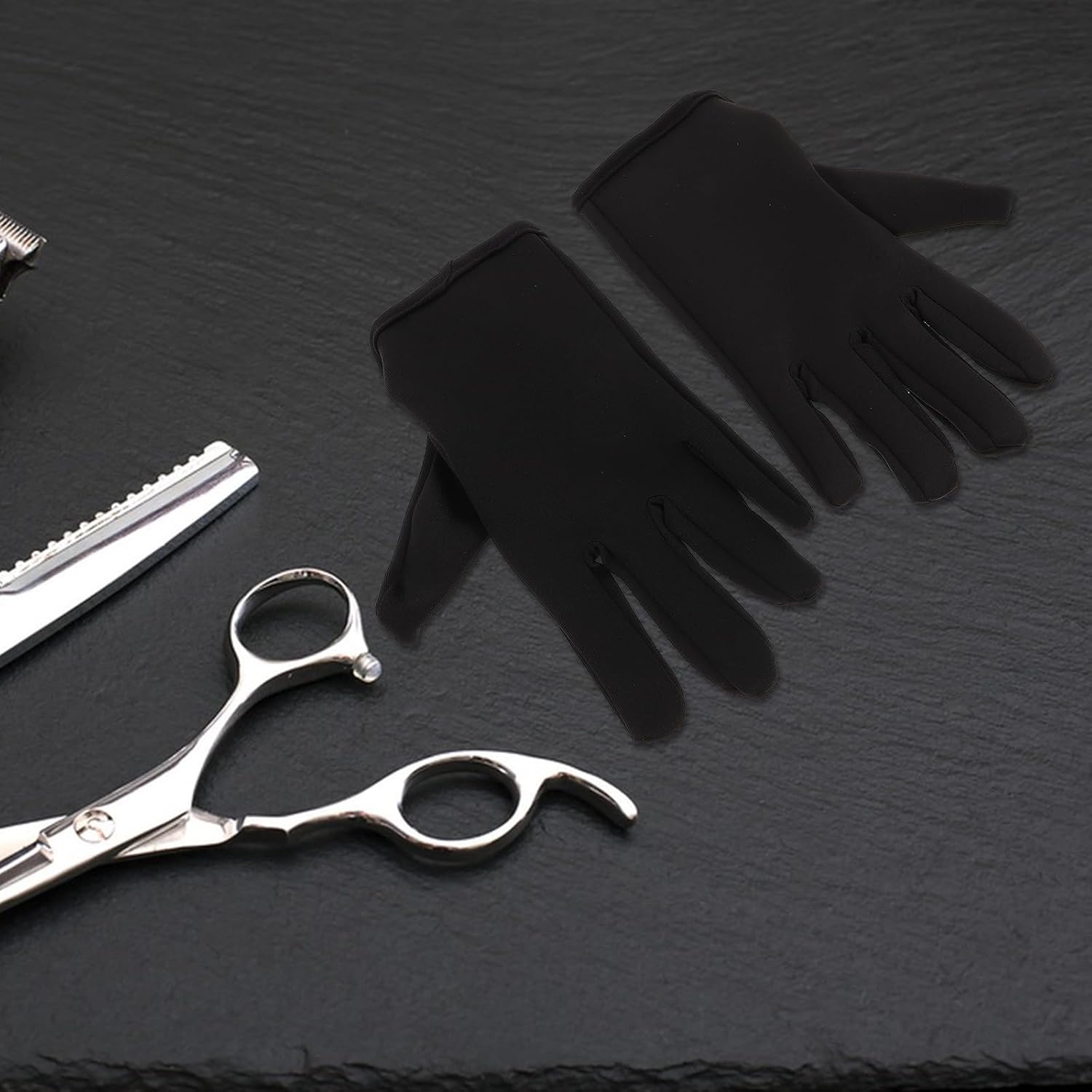 1 Pair Hair Styling Gloves Heat Resistant Full Finger Barber Gloves Reusable Curling Wand Heat Protector for Hair Styling Accessories