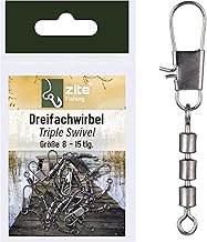 Zite Fishing Triple Swivels Set 3 Sizes Trout Swivels Sbirolino Fishing 15pcs Fishing Swivels Fishing Swivels Fishing Accessories