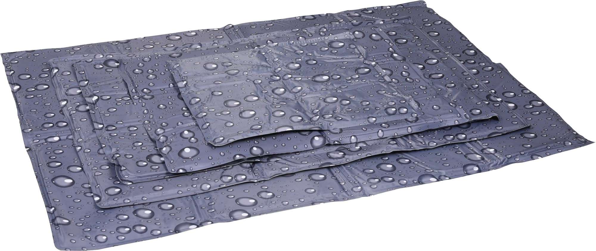 Flamingo Manta refrescante para Perros - Ideal como Alternativa Piscina Perros - Drop Gris XL - 100x60x0,6 cm - Impermeable - Plegable - Gel Seguro