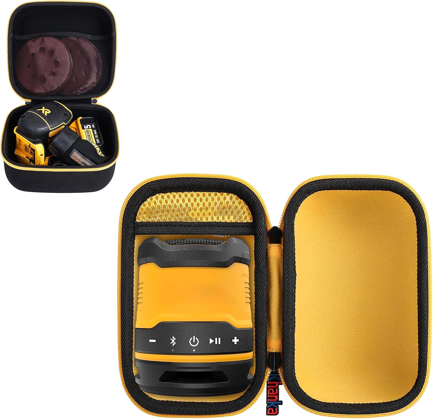 khanka Hard Case for DEWALT Jobsite (DCR008) USB-C + Hard Case for DEWALT 20V MAX Orbital Sander (DCW210B)