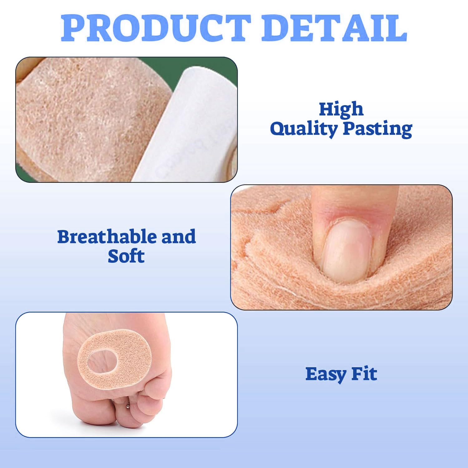 24 PCS Almohadillas para Callos,Anillos Protectores de presión,tiritas para Callos,tiritas para Rozaduras en los pies,Almohadillas para callosidades,Protectores autoadhesivos para Callos