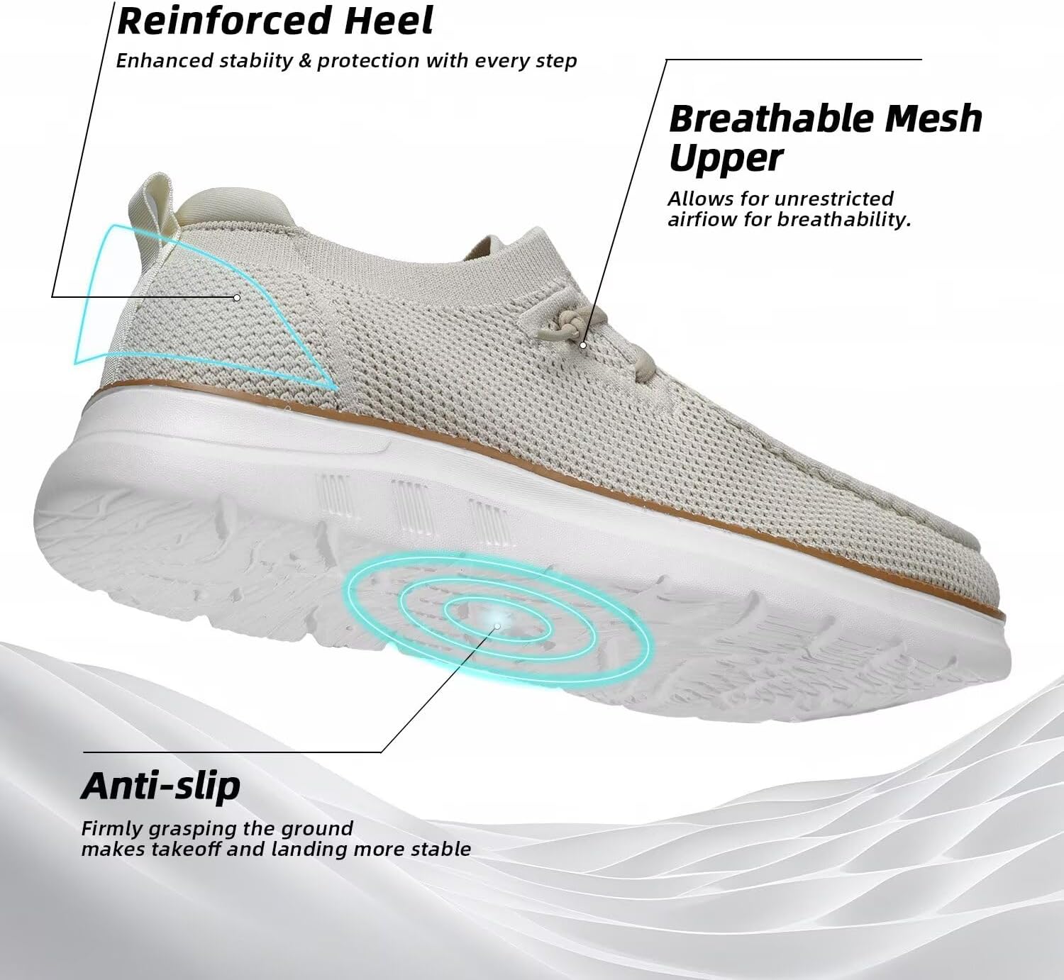 Mens Boat Loafers Slip-on Casual Mesh Walking Shoes Business Oxfords Sneakers Work Lightweight Comfortable Soft Sole - Image 7