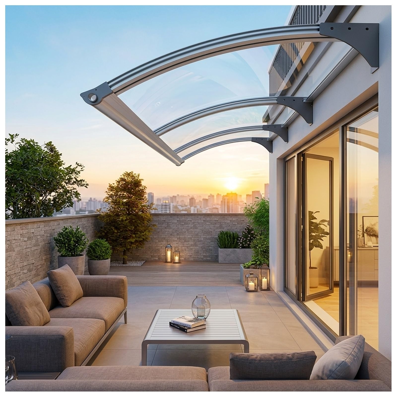 Marquesinas para puertas y ventanas exterior para proteger la entrada de casa