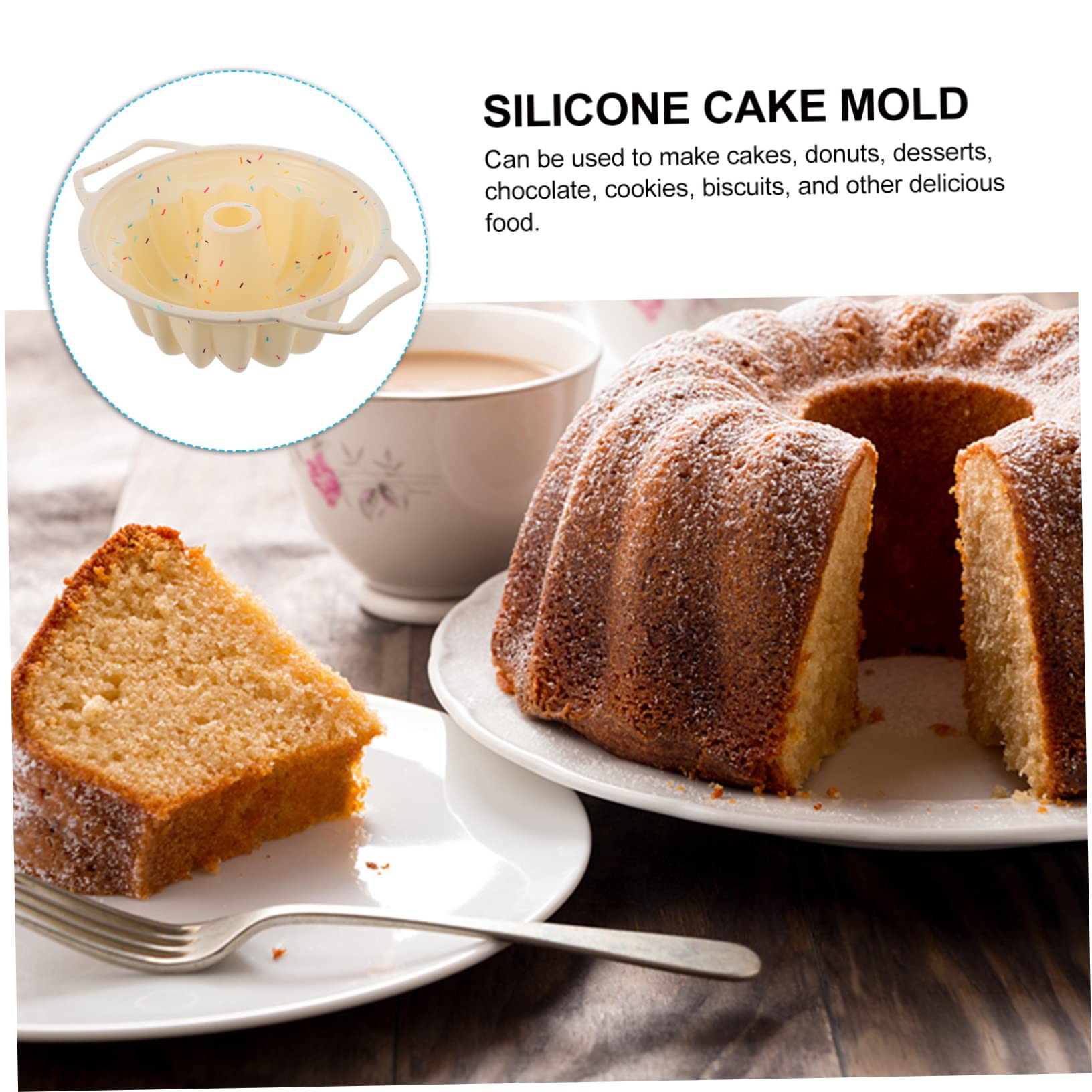 Stampo per Torta Rotondo Antiaderente e Facile da Usare Cornice in Metallo in Silicone per Panificazione Professionale e Casa
