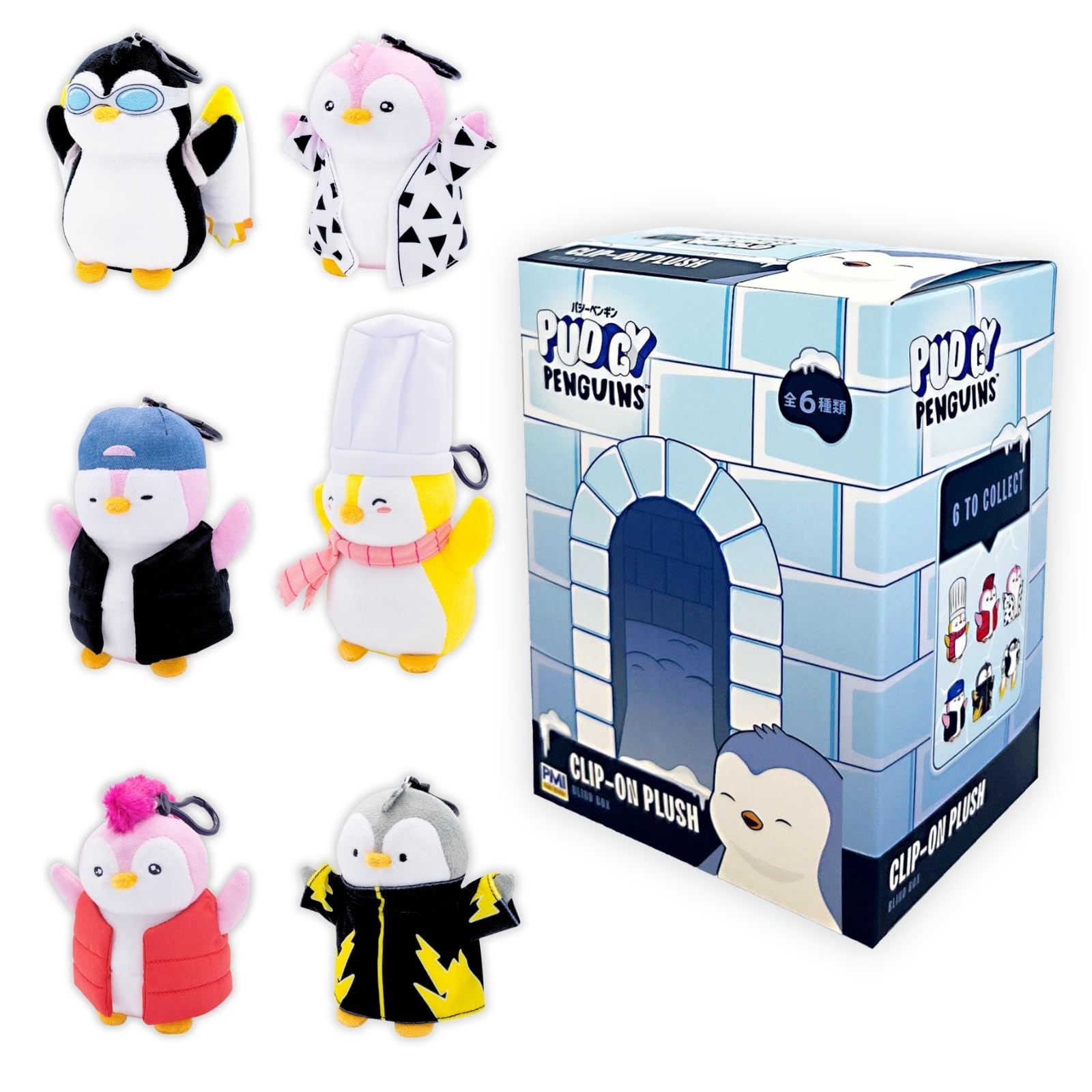 Amazon.co.jp: Pudgy Penguins パジーペンギン クリップ付き