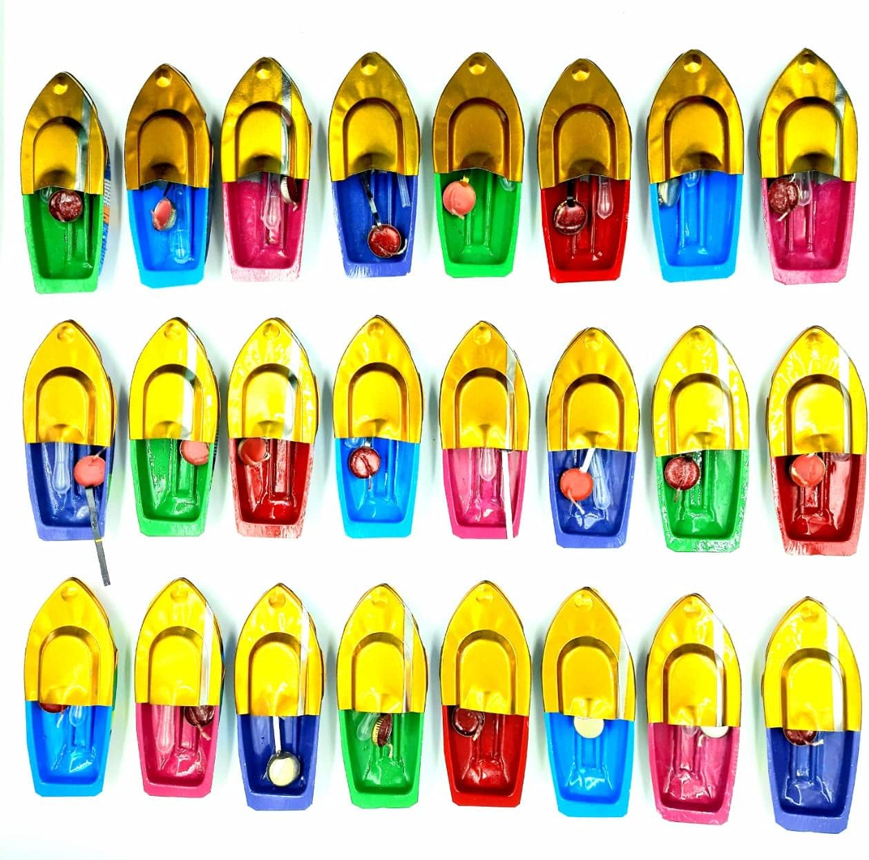 Handmade Put Put pop pop Steamer Toy Water Boat Pack of 24 Piece(Multicolor) for Kids