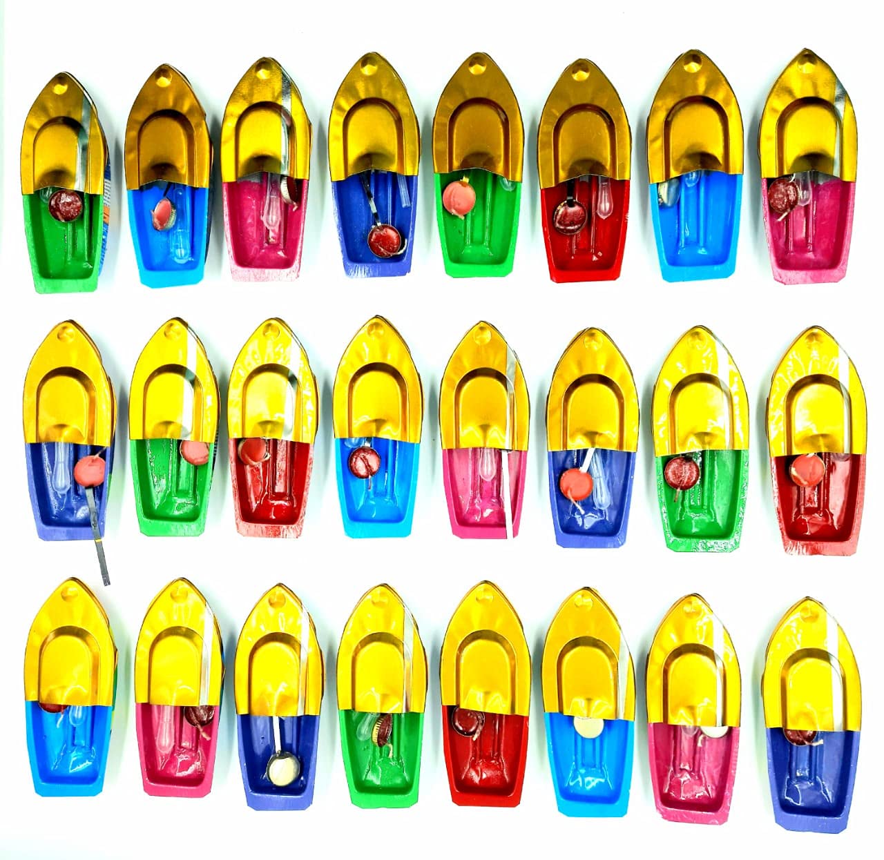 Handmade Put Put pop pop Steamer Toy Water Boat Pack of 24 Piece(Multicolor) for Kids