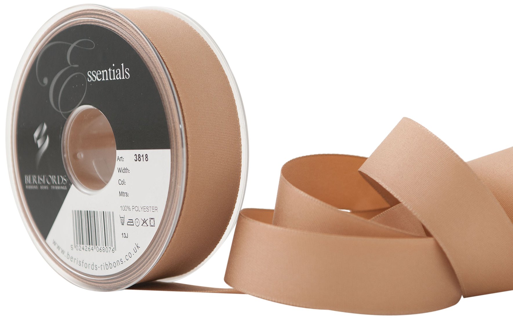 Berisfords Rustic Taffeta Ribbon, Ecru