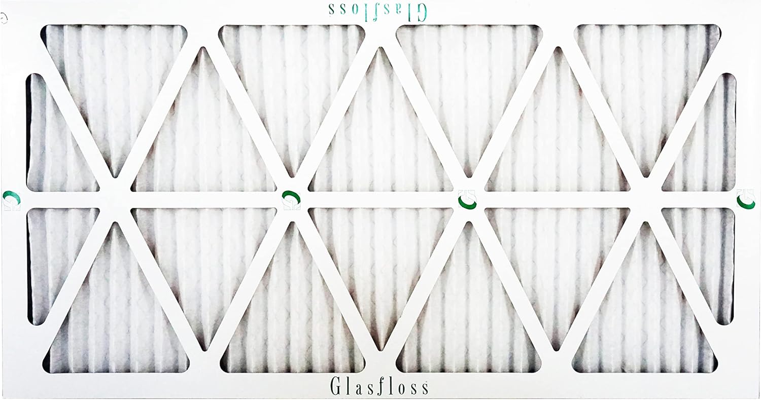 Glasfloss 18x30x1-1 Inch MERV 10 - Pack of 6 - Pleated Air Filter - Furnace Air Filter- Made in USA (Actual Size: 17 1/2 x 29 1/2 x 7/8 Inch)