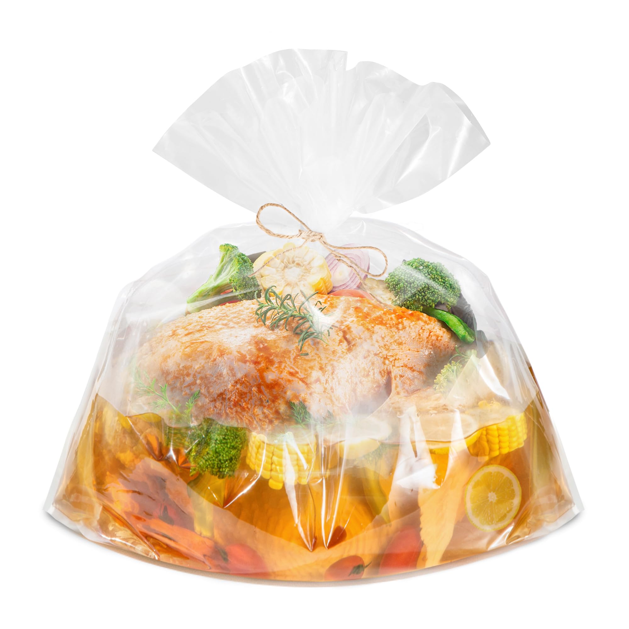 Brine Bags for Turkey, 3 Pack, 26"×22", Extra Large Brining Bag Holds up 35lb, Thickened Turkey Brine Bag with 3 Cotton Strings, Brining Bags for Turkey, Chicken, Beef, Pork, Ham