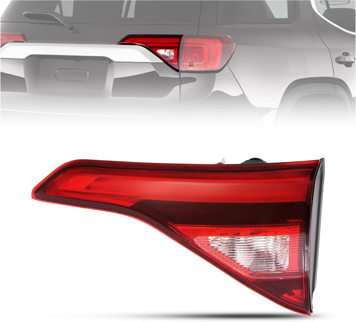 HECASA Inner Tail Light Compatible with 2017-2019 GMC Acadia Halogen Taillight Rear Lamp Assembly w/Bulbs Replacement for 84181092 GM2803124 Passenger Inner Right