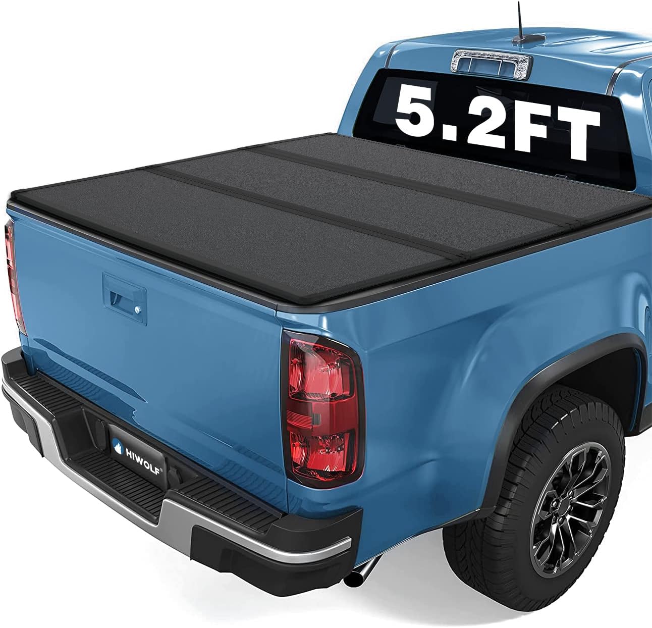 FRP Hard Tri Fold Truck Bed Tonneau Cover Fits 2015-2026 Colorado/Canyon with 5.2ft Bed (61.7in) | PRX3 | On Top |