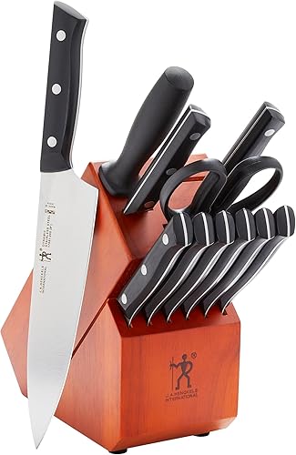 HENCKELS Dynamic Razor-Sharp - Juego de cuchillos de 12 piezas, cuchillo de chef, cuchillo de pan, cuchillo de carne, diseño alemán informado por
