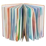 SIIXU Colorful Blank Journal Notebook, Hardcover Unlined Personal Diary to Write in for Women and Girls, Pretty Notepad for Writing, Spiral, 6.8