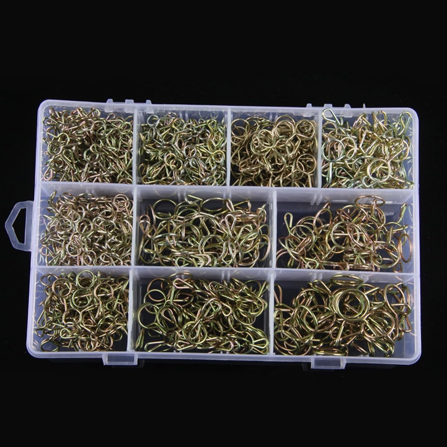 610Pcs5/6/7/8/9/10/11/12/13/14Mm Zinc Plated Spring Clips Gear Hose Fuel Line Clamp for Boats With Storage Box Spring Hose Clamps