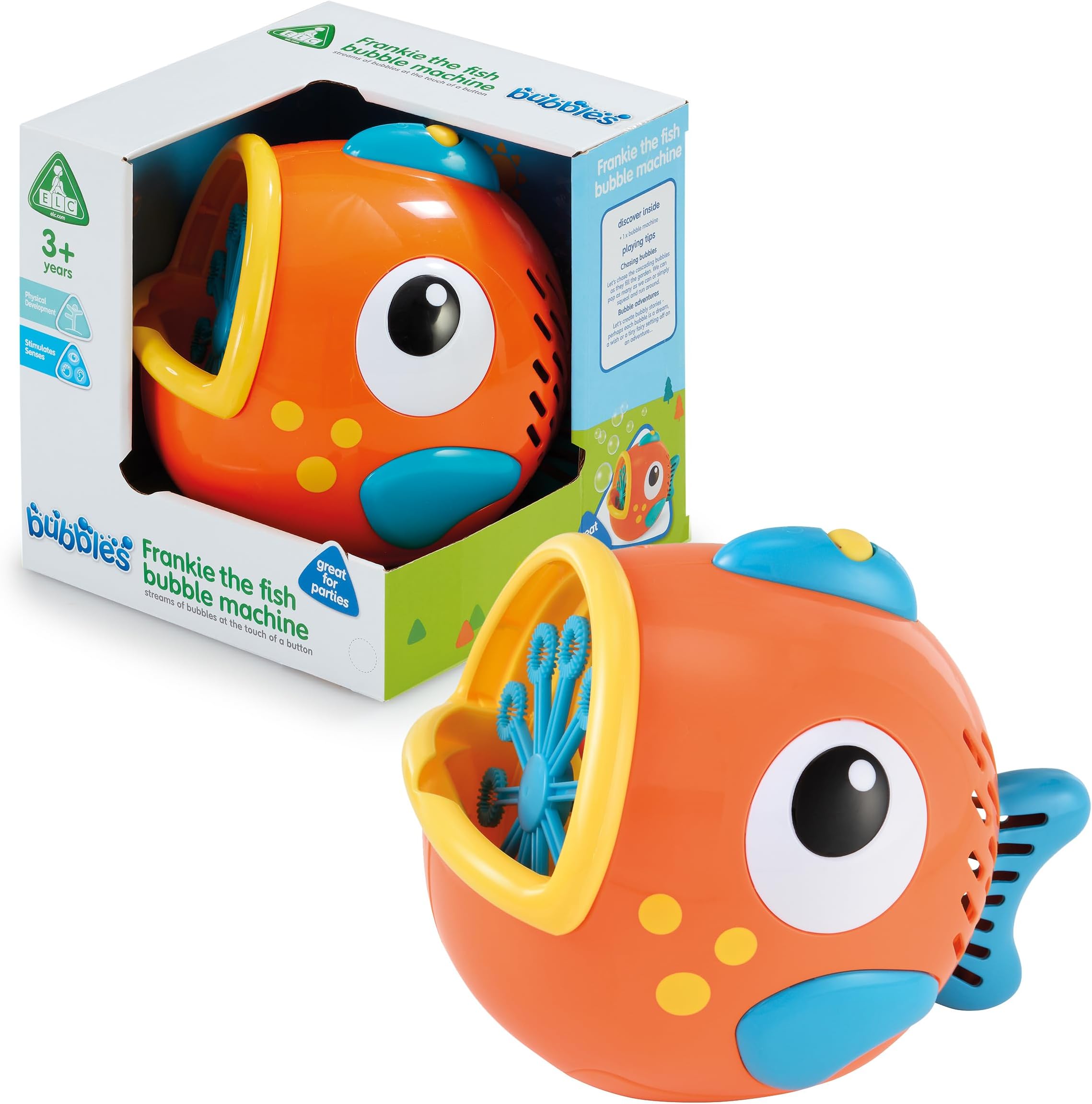 Early Learning Centre ELC Frankie the Fish Bubble Machine Indoor & Outdoor Bubble Blower ELC Bubble Fish Toys Kids Garden Bath Kids Bubbles Liquid Bubble Mix Garden Toys Bubbles For Bubbles for Kids