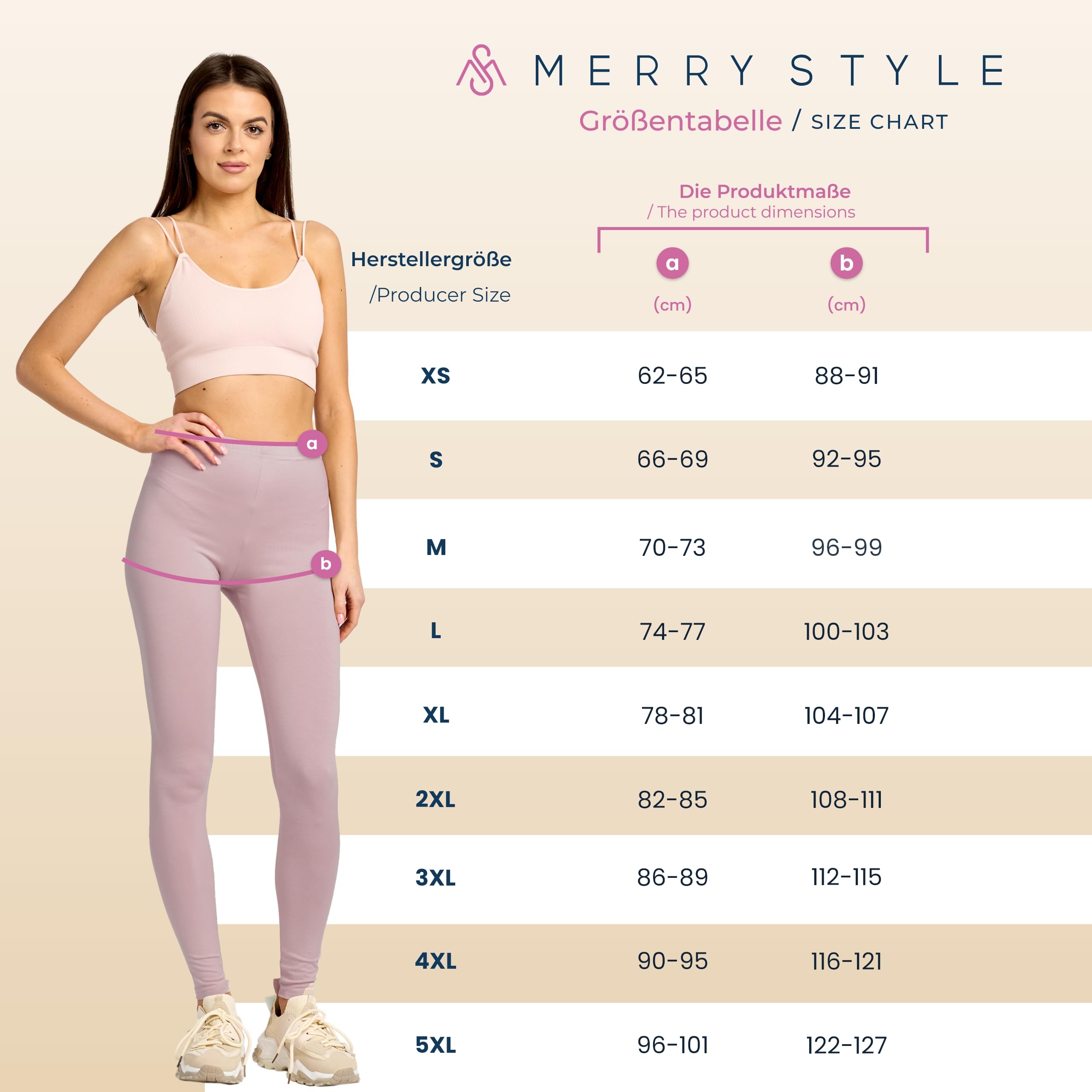 Merry Style Leginsy Damskie z Wiskozy MS10-143