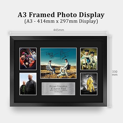 Miniatura 2 de HWC Trading Bryan Cranston & Aaron Paul Breaking Bad Walter White & Jesse Pinkman 16 x 12 pulgadas (A3) - Regalos impresos con autógrafo para