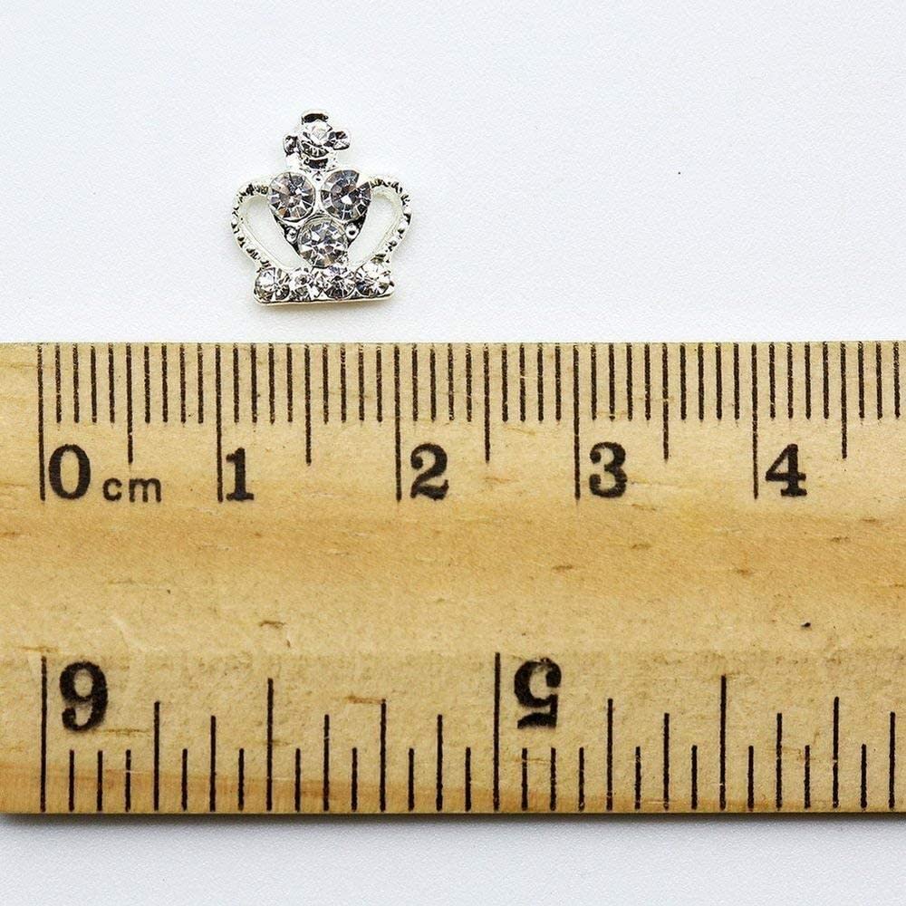 10 Stück 3D Strass Crown Nagel-Tipps – Retro-Kronen-Dekoration Für DIY-Nageldesign