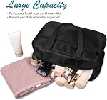 FITDON Full Size Toiletry Bag Large Travel Wash Bag, Portable Makeup Bag Organizer Waterproof Shaving Bag Gym Shower Bathroom Bag, Black