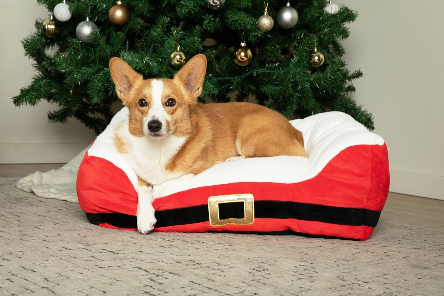 Santa's Belt Christmas Dog Bed