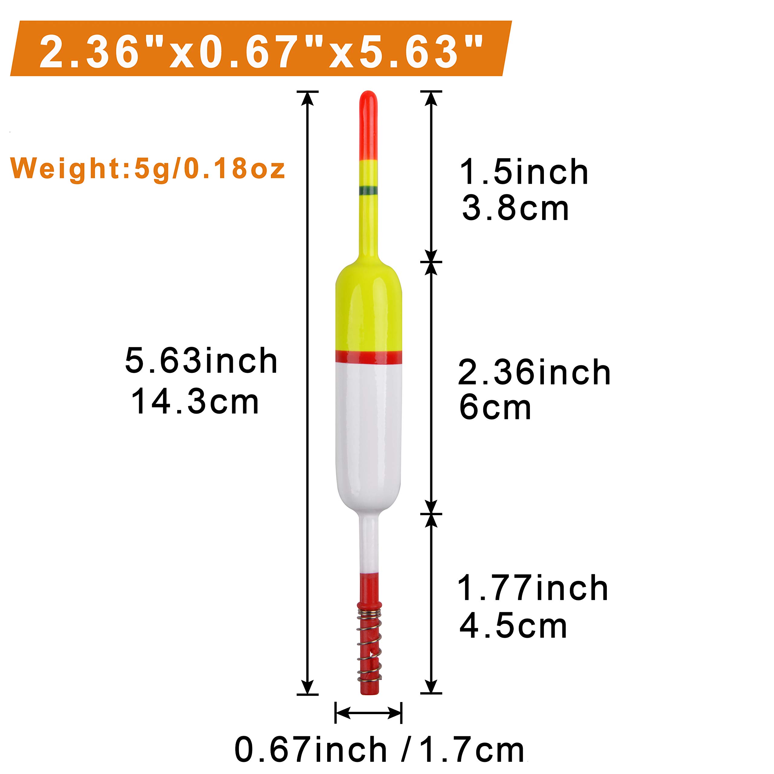 Slip Bobbers Fishing Floats and Bobbers Wood Slip Bobbers for Crappie Fishing Bobbers Spring Slip Bobbers Fishing Float Catfish Panfish Walleyes Fishing Tackle Accessories, 587# 20pcs