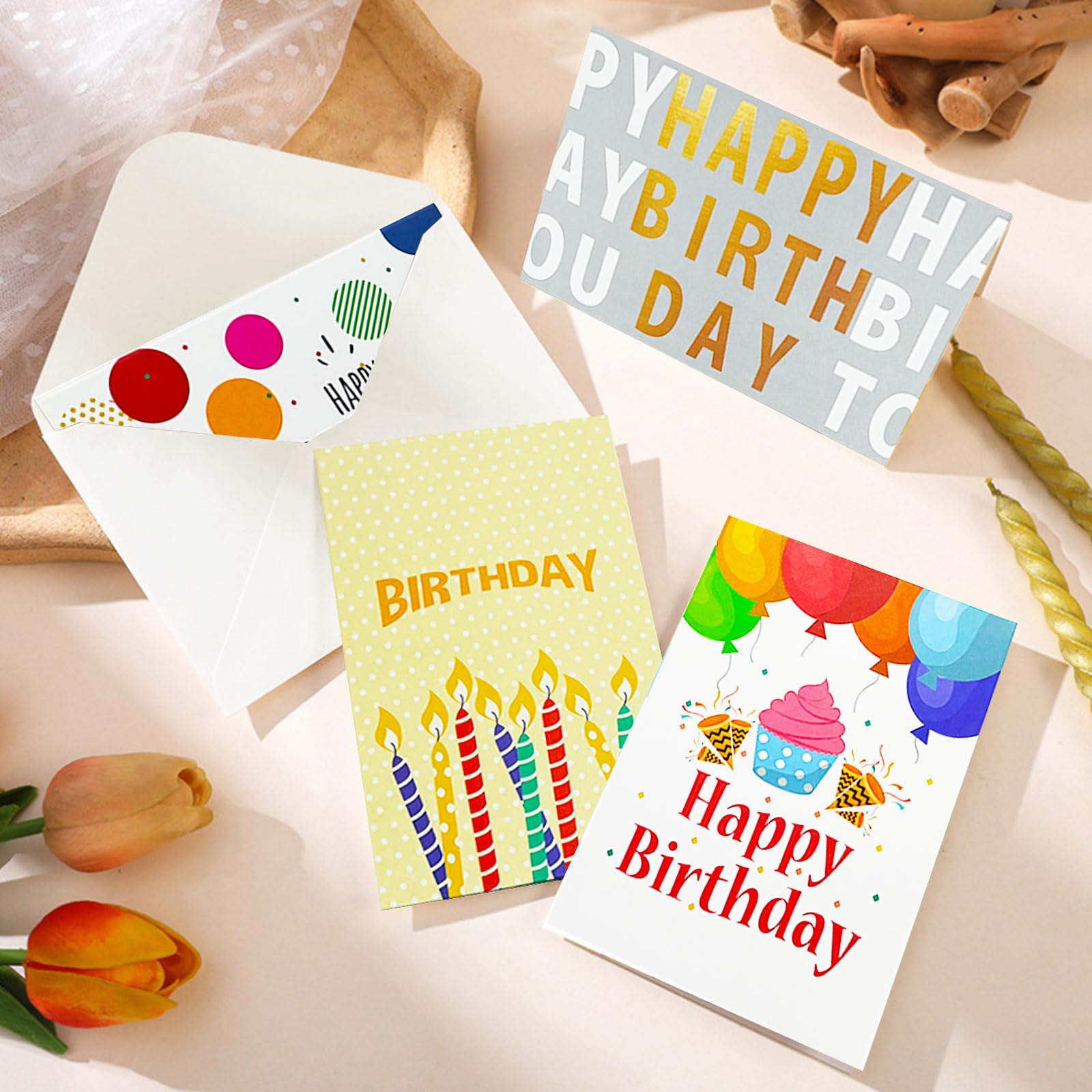 Carte D'anniversaire 45 Ans Avec Enveloppe - N°298, Thème Joyeux Anniversaire, Neuf