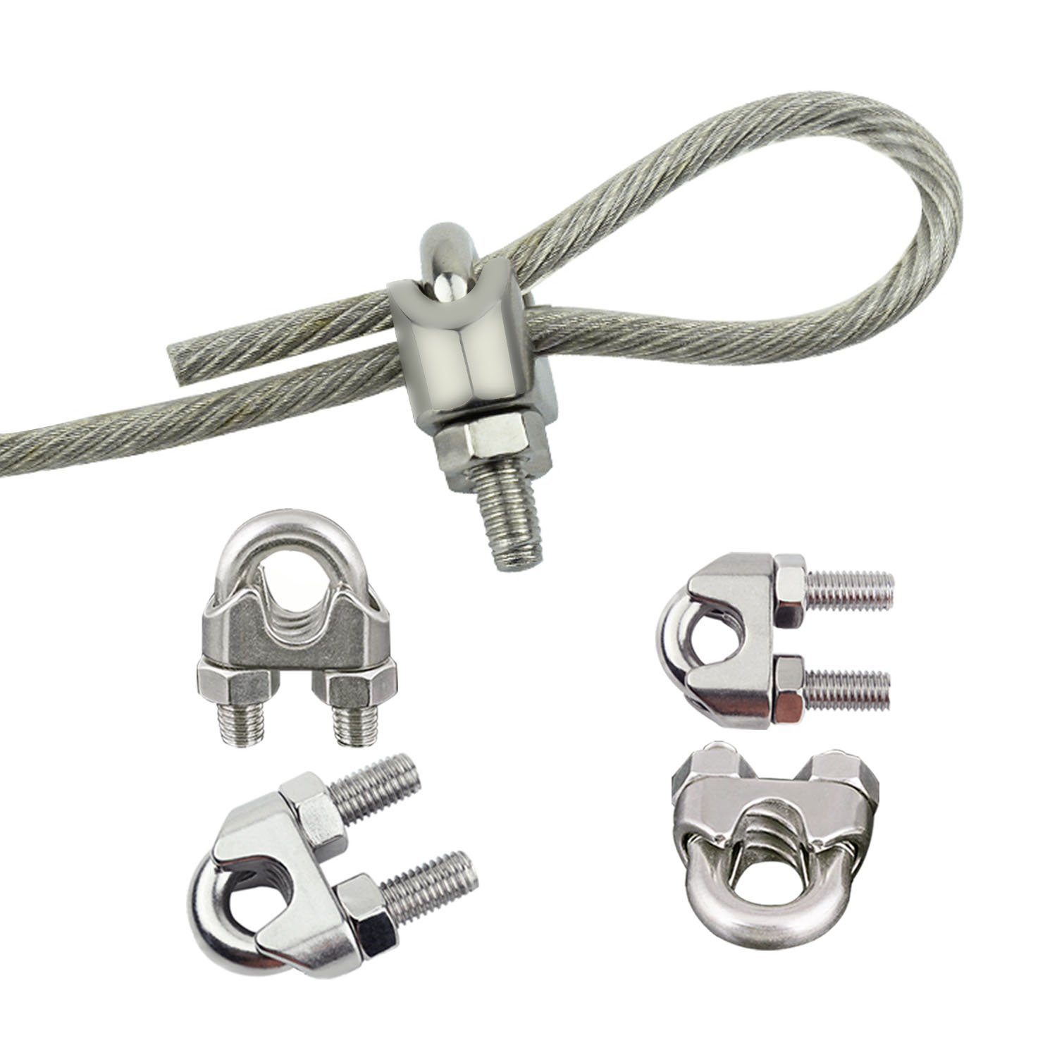 Stainless Steel Silver 12 Mm SS304 Wire Rope Clamp DIN Type At ₹ 160/piece In Chennai