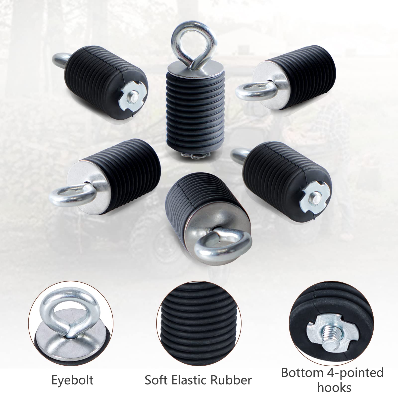 SKY-Lot de 4 ancrages d'arrimage de lit de camion 1000 LBS de remplacement en acier inoxydable SKY-Lot de 4 ancrages d'arrimage de lit de camion 1000 LBS de remplacement en acier inoxydable