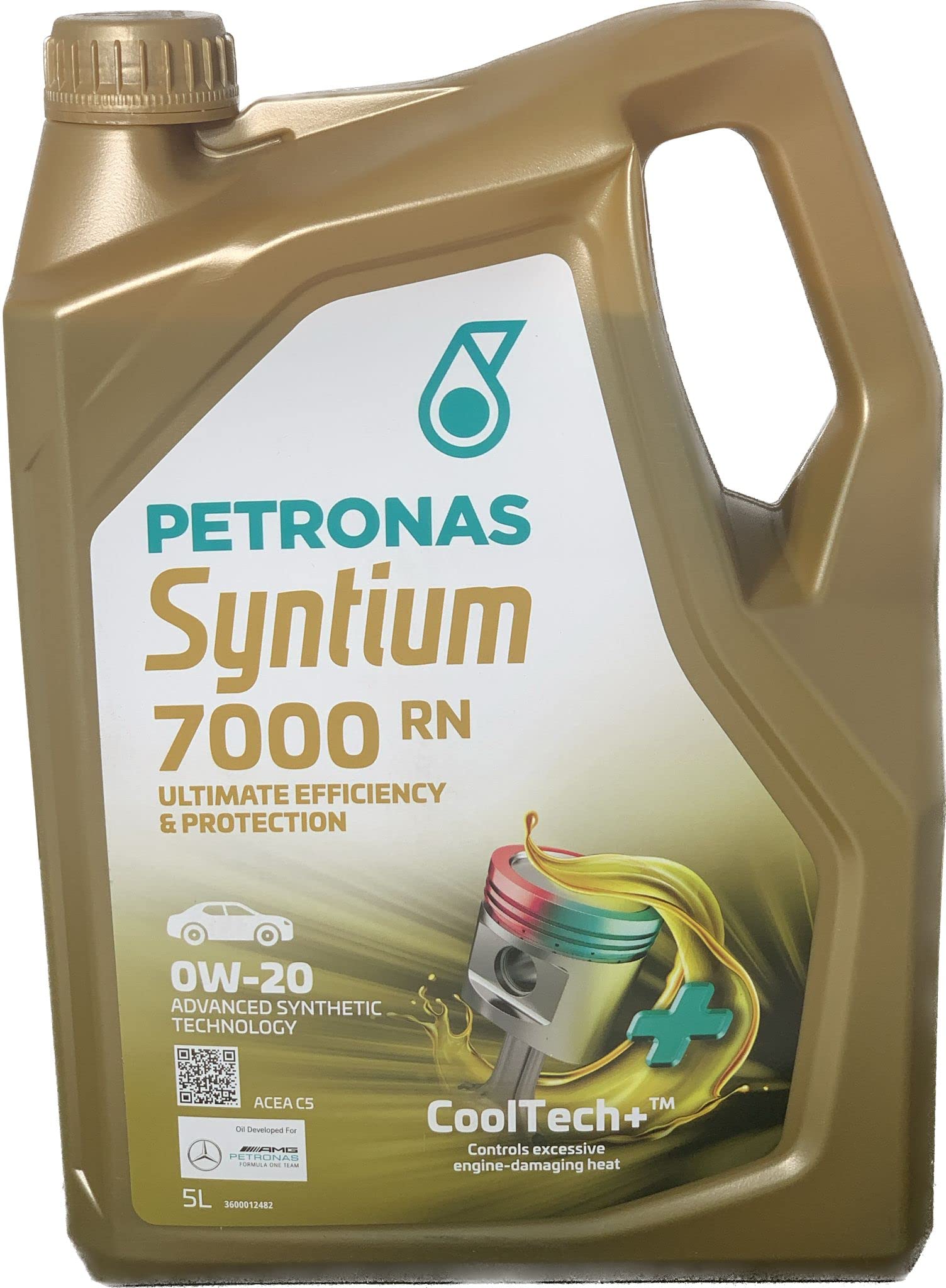Aceite Lubricante Motor Petronas Syntium 7000 RN 0W20, 5 litros (RN17 FE)