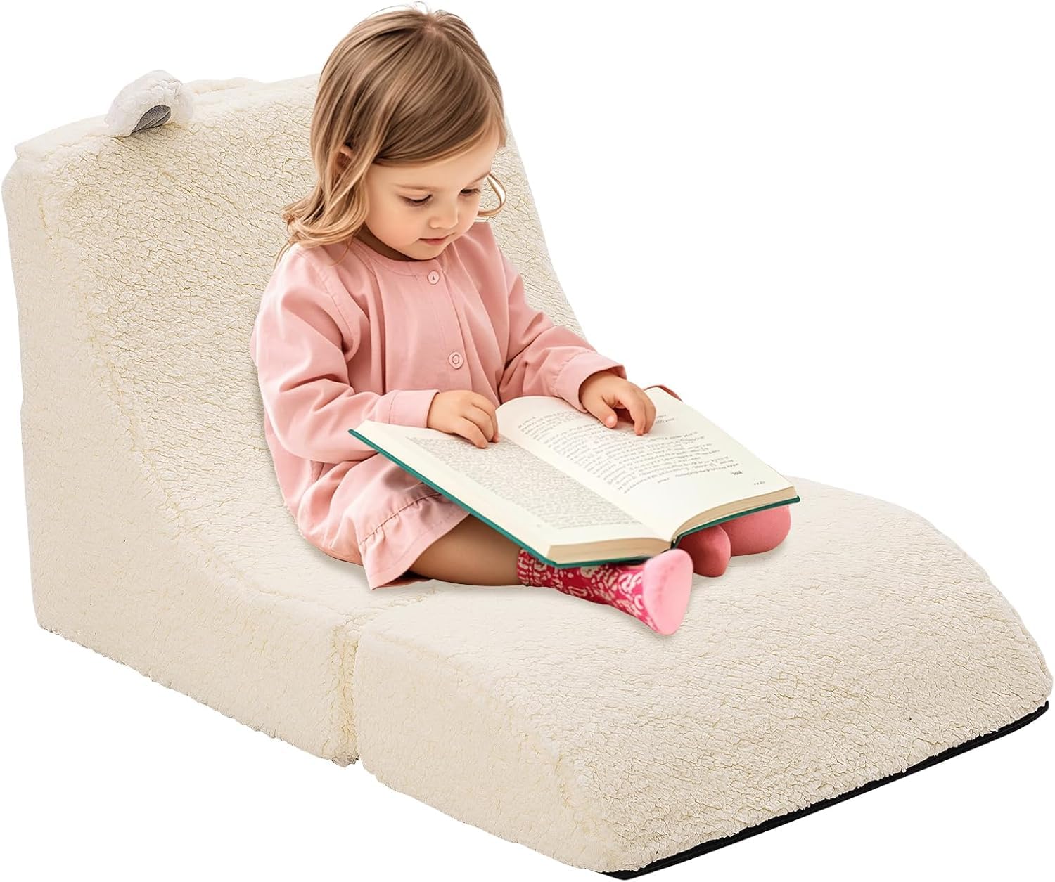 Canapé Enfant 2 En 1 Pliable Beige - Fauteuil Convertible Confortable Pour Chambre D'Enfant Garçon Et Fille