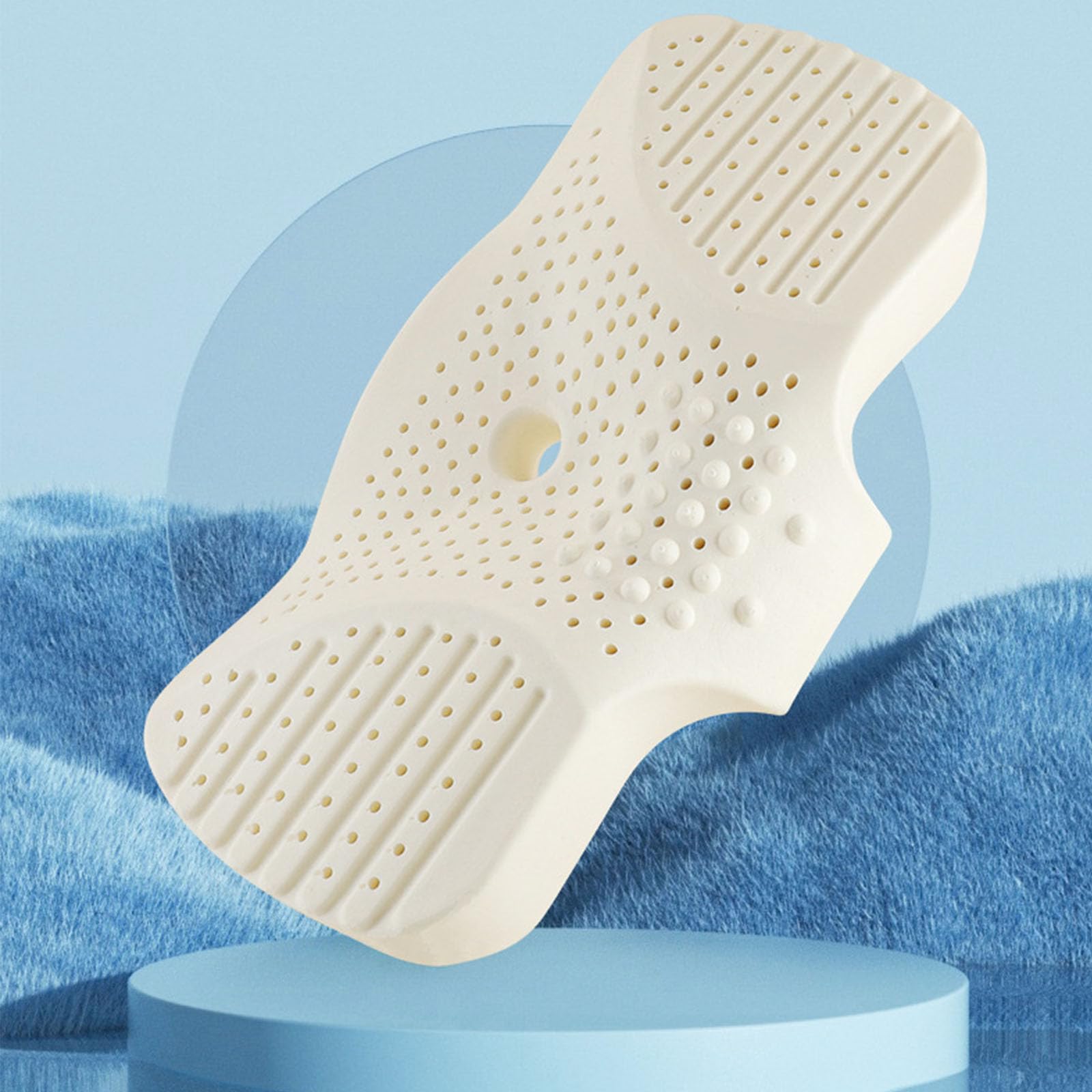 Cuscino per Dolori al Collo E alla Schiena, Cuscino per Nevralgia Occipitale Cuscino in Memory Foam, Cuscini Ergonomici Antirughe dal Design Cavo
