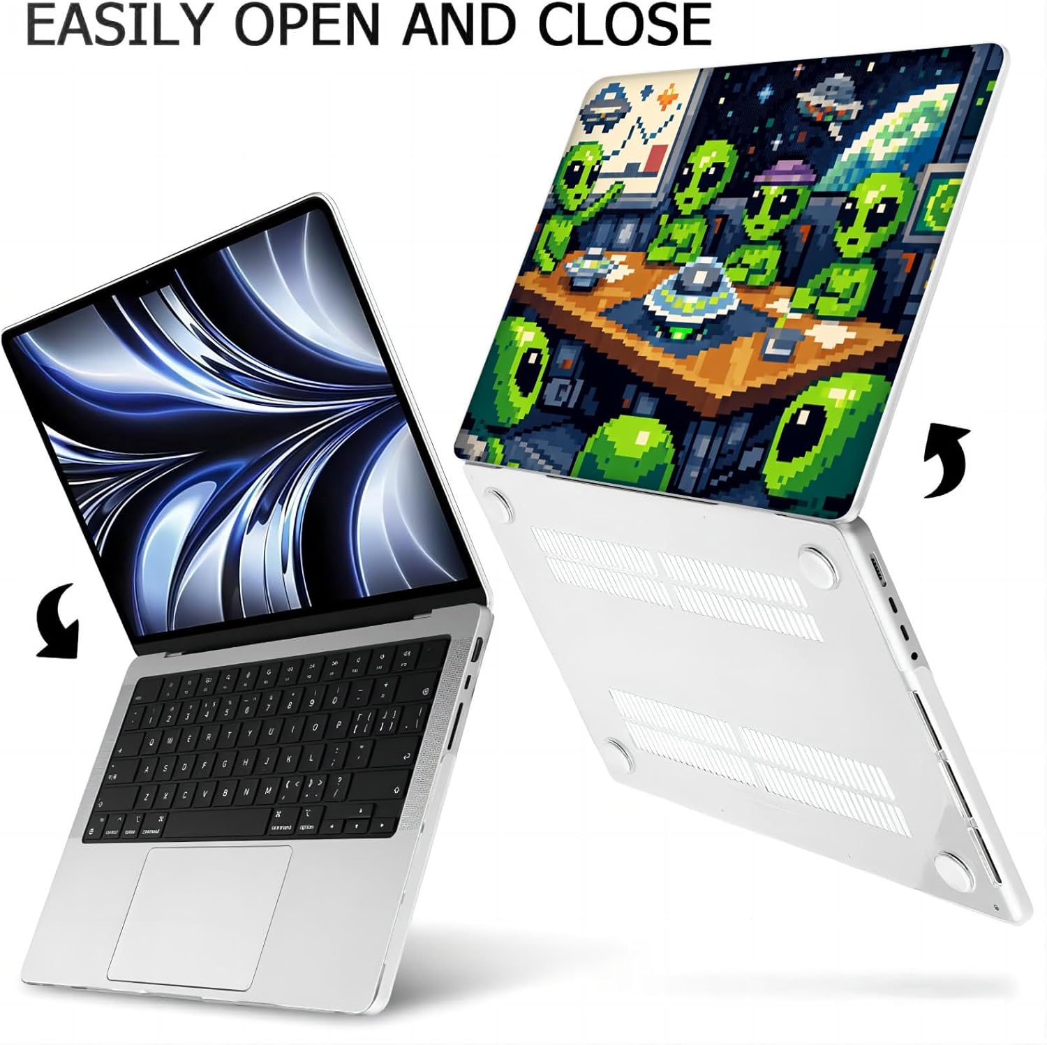 Compatible with MacBook Neo 13-inch, Hard Shell Case with Keyboard Cover and Screen Protector (A3404 A18 Pro chip, 2026 Release) - Aliens MC22654