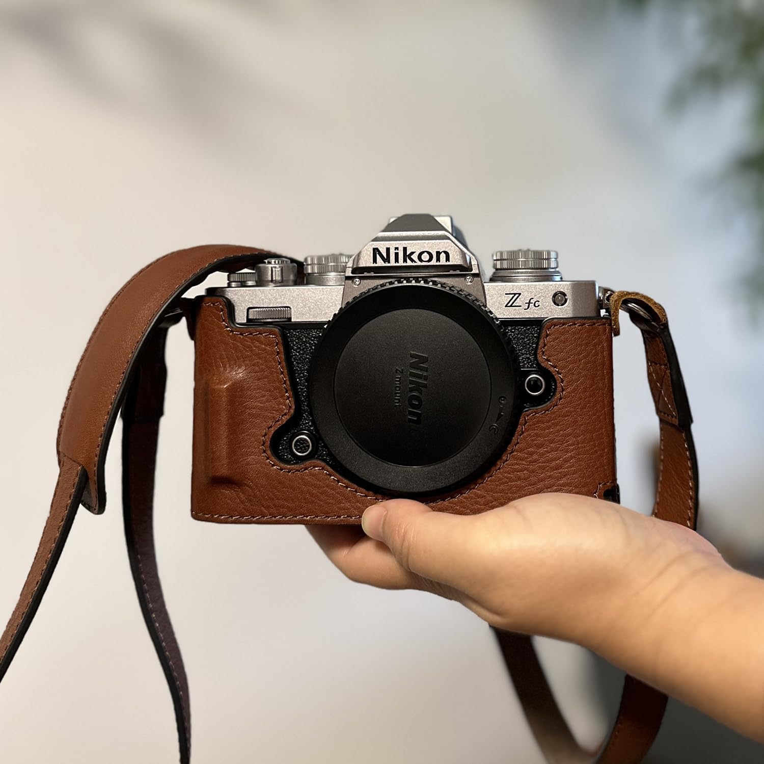 本革カメラケース+ストラップ nikon zfc ZFC用