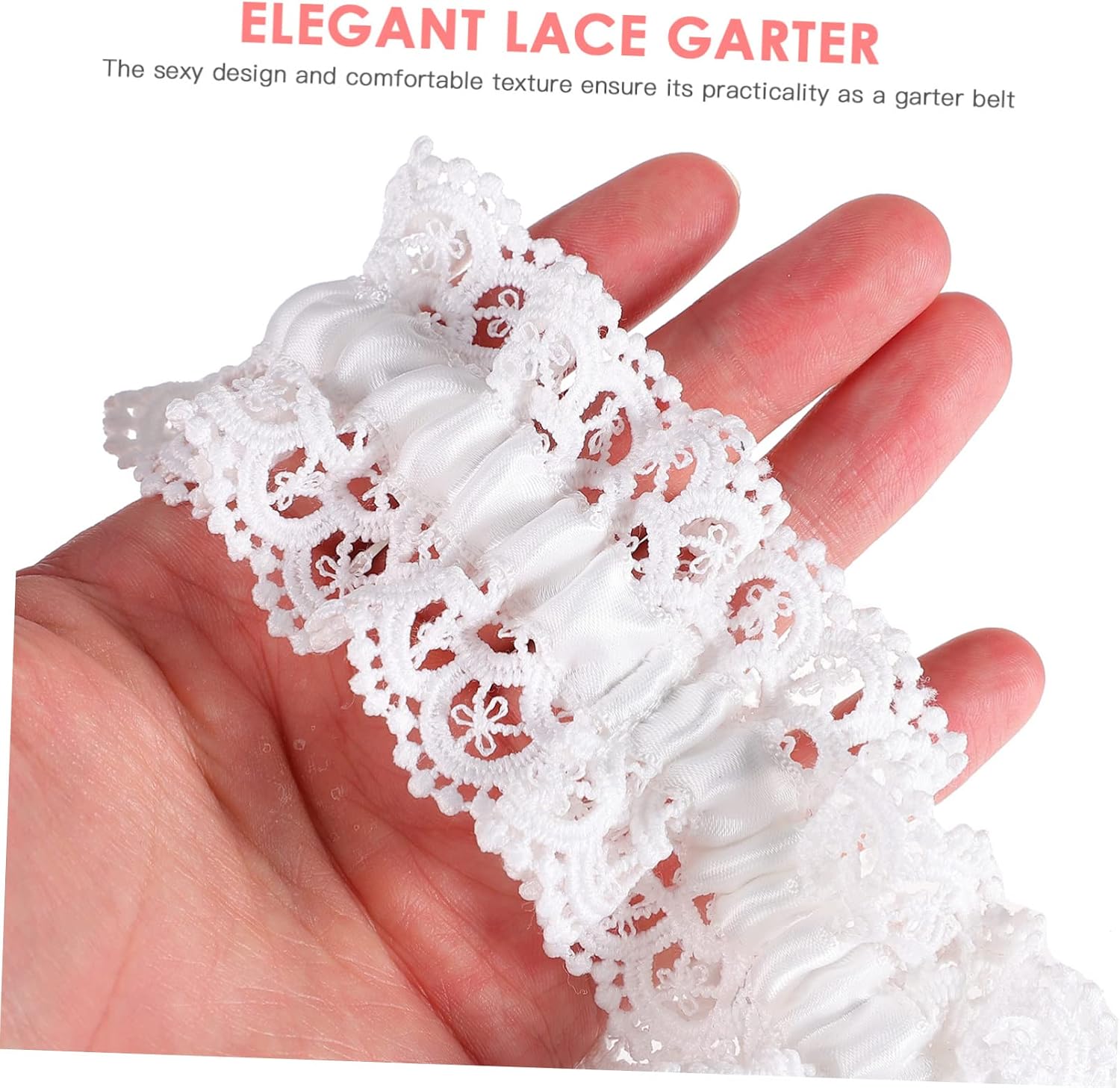 LIFKOME 1pc Bowknot Lace Garter for Wedding Elegant Bridal Leg for Weddings Proms and Parties