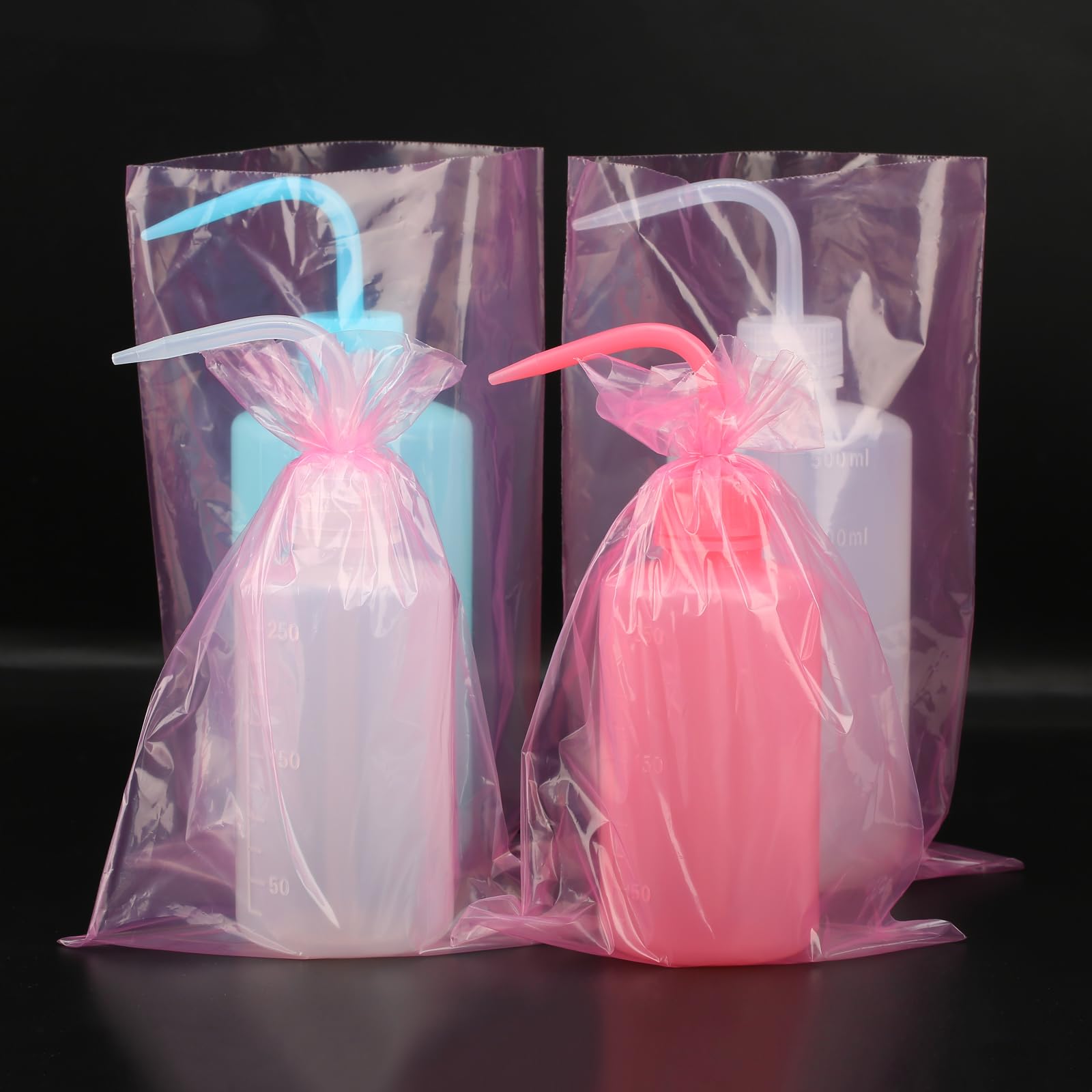 MOSROAD Pink Disposable Tattoo Wash Bottle Bags, 500 Pieces