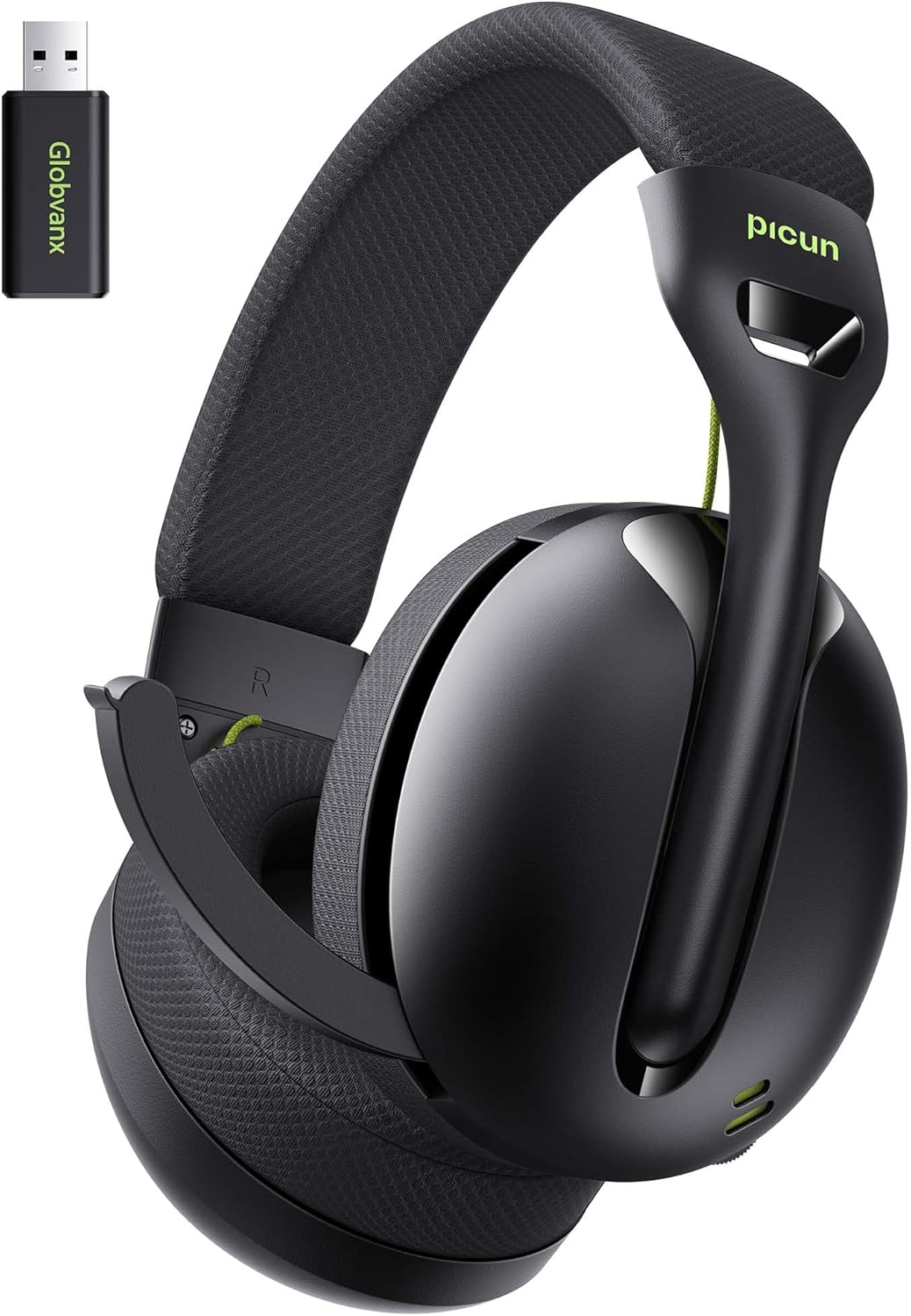 Wireless Gaming Headset for PS5, PS4, PC, Mac, Switch, 2.4GHz Gaming Headsets with Bluetooth 5.4, Hidden ENC Noise Canceling Mic, 35H Battery, 3D Spatial Sound, 3.5mm Wired -Black
