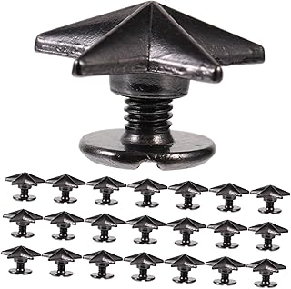 CRAFTHROU 50 Pçs Roupas Punk Pregos Artesanais Punk Pregos Para Artesanato Kits De Pregos Punk Pregos Pregos Para Roupas Artesanato Estrela Prego Espiga Saco DIY Acessórios Pregos