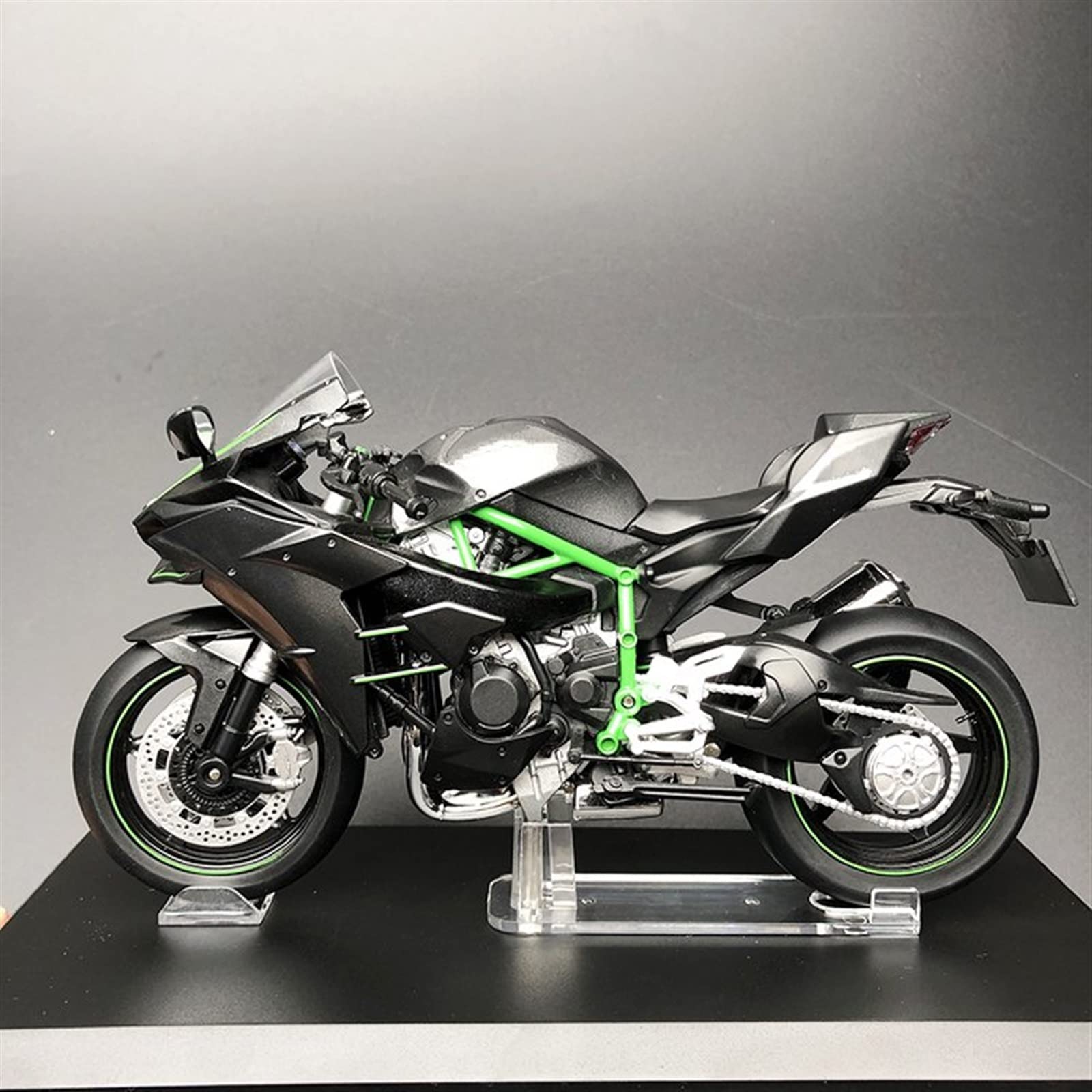 SEYXF Motorbike Toy 1:12 Simulation Vehicles 17cm for Kawasaki H2R H2 Alloy Model Motorcycle Collection Desktop Ornaments Gift
