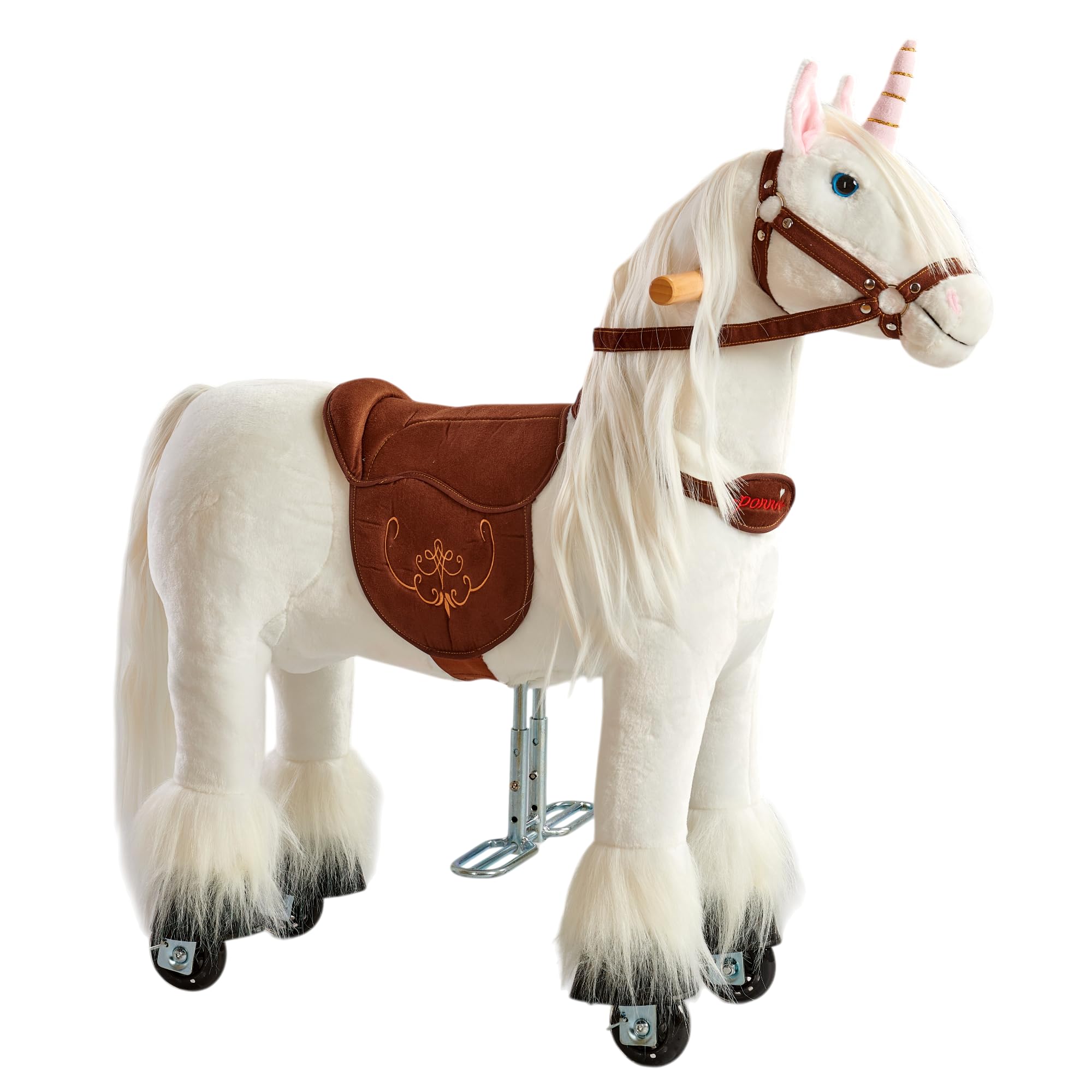 Ponnie Caballo de equitación para niños de 5 a 12 años, M, Caballo mecánico sobre Ruedas, Adecuado para niños a Partir de 5 años (requisito de Peso: mín. 13 kg hasta máx. 50 kg) — view 15
