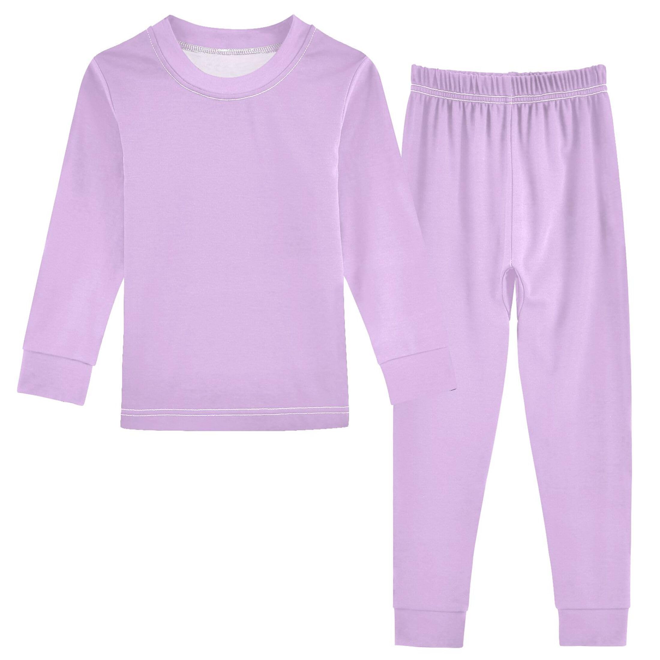 Lavender Long Sleeve Pajamas Set Sleepwear Jammies 2pcs Set Pjs Lavender 01