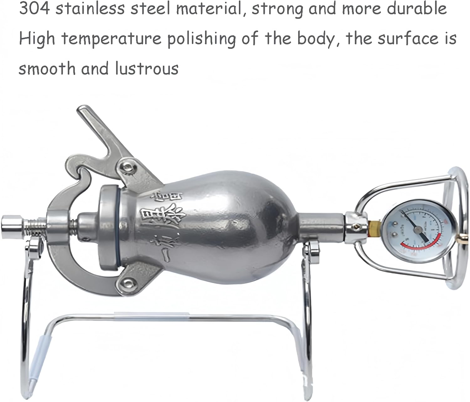 Hand Popcorn Machine High Pressure Popcorn Maker Chinese Traditional Old-Fashioned Popcorn Machine Stainless Steel Mini Hand Cannon Food Amplifier