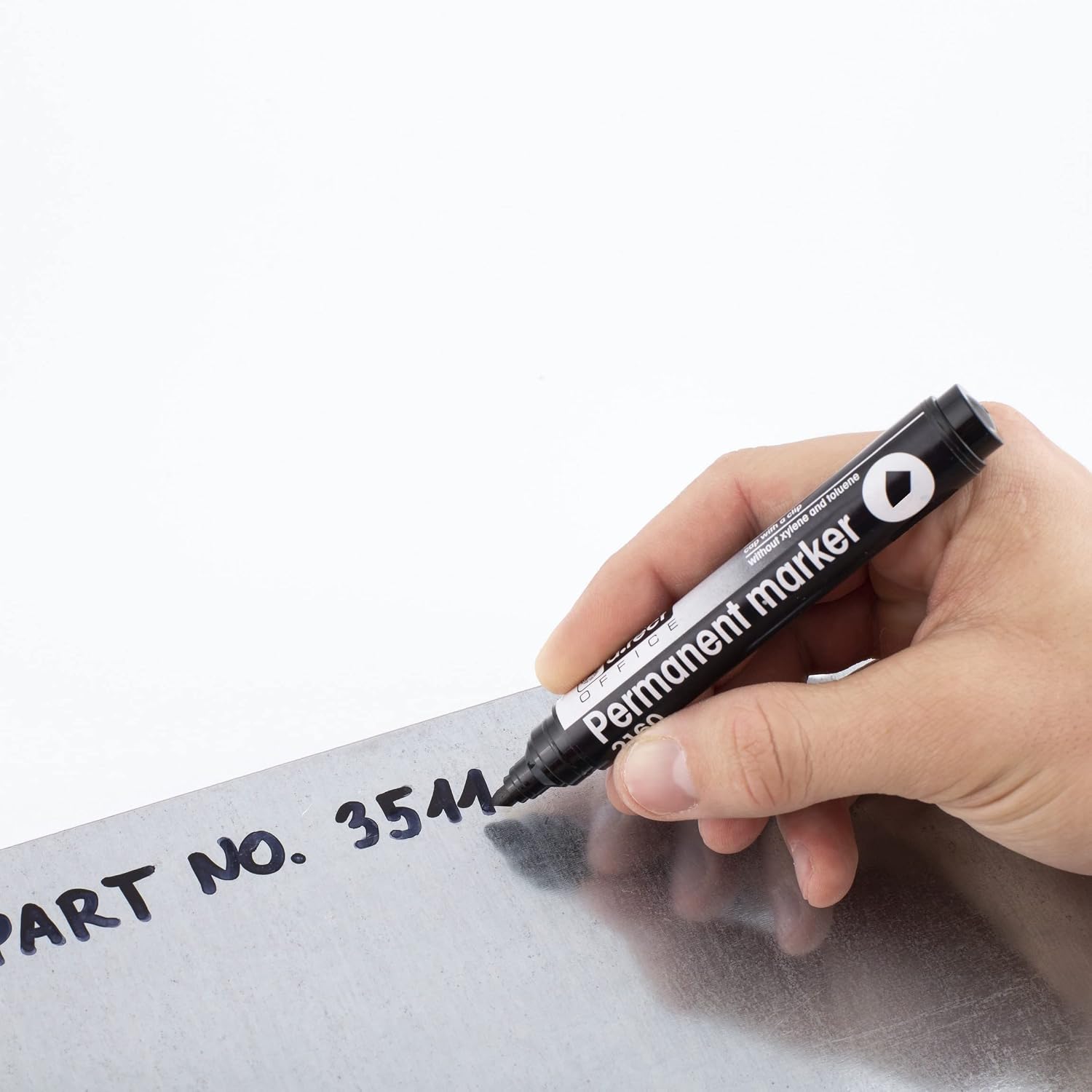 D.RECT - 2160 CT Permanent Marker | Waterproof and Quick Drying | For Many Surfaces | Safe Ink | Black - Pack of 12